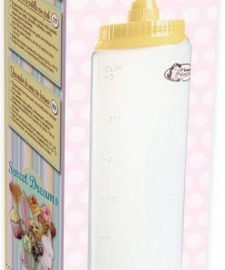 Bestron Doseerfles Voor 700 Ml, Met Schaalverdeling Voor Cr Pes, Poffertjes, Pannenkoeken, Wafels, Muffins Of Donutbeslag, Kleur: Wit/geel -Zwitsal - Winkel 357x840 2