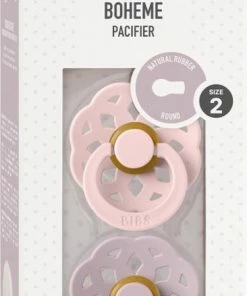 BiBS - Boheme Pacifier - Stage 2 Fopspeen - 2 Stuks - Blossom / Dusky Lilac -Zwitsal - Winkel 375x840 1