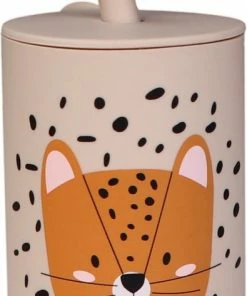 Tryco Leopard Sand Siliconen Rietjesbeker TR-392824