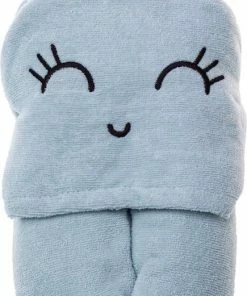 BiggDesign Milk&Moo - Baby Badcape - Babyhanddoek Met Kap - 0-2 Jaar - Blauw -Zwitsal - Winkel 435x840