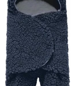 MINIIYOU Teddy Babyslaapzak - Baby Inbakerdoek - Navy - 0-2 Maand