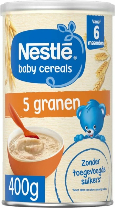 Nestl? Nestl Baby Cereals 5 Granen - Babypap - Vanaf 6 Maanden - 3 Stuks - Totaal 48 Porties 2 Nestl? Nestl Baby Cereals 5 Granen - Babypap - Vanaf 6 Maanden - 3 Stuks - Totaal 48 Porties - Afbeelding 2