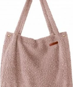 Your Wishes Mommy Tote Bag / Grote Luiertas Roze Meisje / Luiertas Kinderwagen / Verzorgingstas Baby / Boodschappentas - Boucle Oudroze