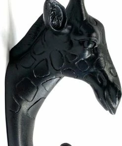 Lucy's Living Lucy S Living Wandhaak Giraffe Zwart 14 X 8 Cm ABS Kapstokhaak Wandaccessoires Kapstok - Decoratie Wanddecoratie Luxe - Slaapkamer - Kinderkamer - Jongenskamer