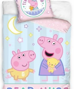 Carbotex Dekbedovertrek Peppa Pig 135 X 100 Cm Katoen Roze