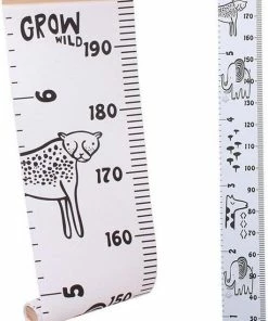 CuddleWorld Canvas Groeimeter ‘Grow Wild’|Groeimeter Hout|Safari Kamer|Jungle Kamer|Kraamkado|Babykamer Groeimeter|Kinderkamer Groeimeter|Wanddecoratie|Babyshower|Dieren Kamer