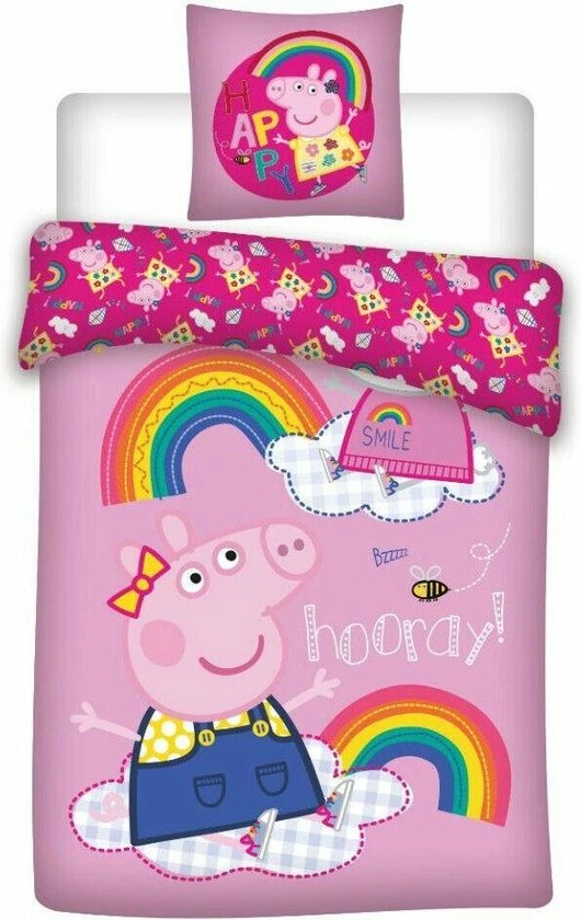 CharactersMania Peppa Pig Dekbedovertrek Junior 100x135 Katoen 1 CharactersMania Peppa Pig Dekbedovertrek Junior 100x135 Katoen