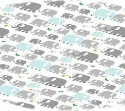 Kushies -Kinderstoelbekleiding - Cleanmat - Knoeimat -137cm - Elephants