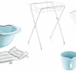 Baby Jem Badset + Standaard | Babyjem 6-delig Blauw Beer Dream