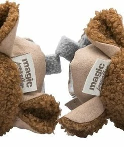 Completebabyuitzet Babyslofjes - Antislip Fleece Voering - Completebabyuizet - Slofjes Voor Je Baby, Dreumes Voor Jongens En Meisjes 0-6 Maanden (11cm) - Bruin
