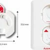 Elite Elements Stopcontact Beveiliging Wit - Afdekplaatjes Voor Kinderen En Baby's - Zelfklevende Stopcontact Beschermer - 20 Stuks