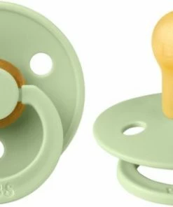 BIBS Fopspeen Maat 1 0-6 Maanden Mint & Pistache - Natuurrubber Baby Speen 2 Stuks -Zwitsal - Winkel 550x303 3