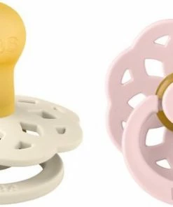 BiBS - Boheme Pacifier - Stage 1 Fopspeen - 2 Stuks - Ivory / Blossom