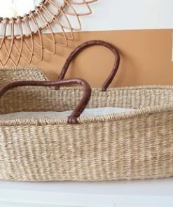 Op De Bult Babylifestyle Mozesmand Liam - Draagwieg - Wieg - Zeegras - Incl Matras