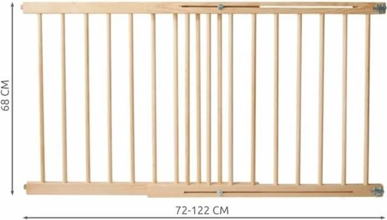 Homezie Traphekje - 72 Tot 122 Cm - Kan In 2 Richtingen Worden Geopend - Veiligheidspoort - Hondenhek - Babyhekje 2 Homezie Traphekje - 72 Tot 122 Cm - Kan In 2 Richtingen Worden Geopend - Veiligheidspoort - Hondenhek - Babyhekje - Afbeelding 2