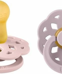 BiBS - Boheme Pacifier - Stage 2 Fopspeen - 2 Stuks - Blossom / Dusky Lilac