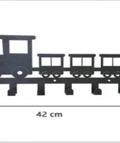 Kidswall Kinderkapstok - Trein - Kinderkapstok Haakjes - Babykamer Kapstokken - Babykamer - 6 Haken Design Kapstokken - Inclusief Bevestigingsmateriaal Wandkapstok - Babykameraccessoires - Kinderkamer Haakjes - Zwart - Modern -Zwitsal - Winkel 550x326 2