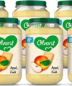 Olvarit Fruithapje 8+ Maanden - Appel Koek - 6 X 200g