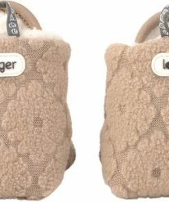 Lodger Dreumes Slofjes - Slipper Folklore - 100% Fleece - Maat 12-18M - Klittenbandsluiting - Slofjes Die Blijven Zitten - Beige -Zwitsal - Winkel 550x341 1