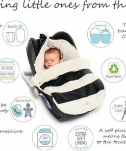 Wallaboo Su De-look Voetenzak - Past In De Autostoel - Pasgeboren Tot 12 Maanden - Met Een Teddy Voering - Rood Gestreept -Zwitsal - Winkel 550x347 1