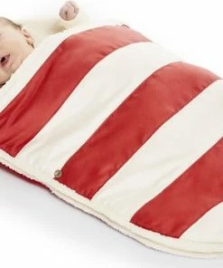 Wallaboo Su De-look Voetenzak - Past In De Autostoel - Pasgeboren Tot 12 Maanden - Met Een Teddy Voering - Rood Gestreept -Zwitsal - Winkel 550x350 2