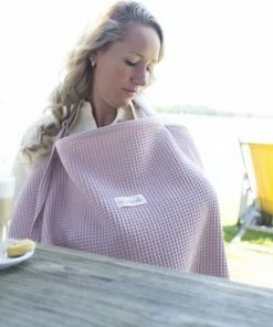 Moments Borstvoedingsdoek Premium, Roze, OEKO- TEX, Ademend, Luxe Voedingsdoek, Borstvoedingsschort, Stijlvolle Doek, Wafel -Zwitsal - Winkel 550x353