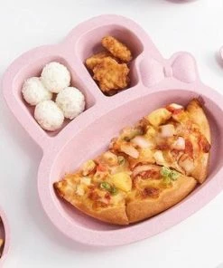 Merkloos Kinderservies - Kinderbord - Vakjesbord - Bord Met Vakken Voor Baby Peuter En Kleuter - Met Lepel En Vork - Duurzaam - Kraam Cadeau - Konijn - Roze - 1 Set -Zwitsal - Winkel 550x359 2