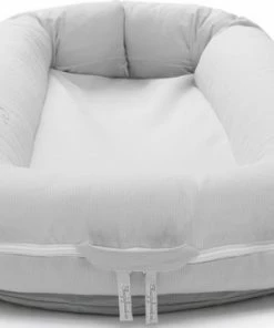 DockAtot Sleepyhead Deluxe+ Cloud Grey Grijs Babynestje - Ademend Materiaal - 0 Tot 8 Maanden -Zwitsal - Winkel 550x360