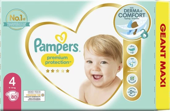 Pampers Premium Protection Luiers - Maat 4 - 80 Luiers 13 Pampers Premium Protection Luiers - Maat 4 - 80 Luiers - Afbeelding 13