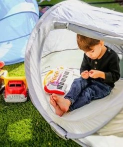 Deryan Peuter Luxe Campingbedje – Inclusief Zelfopblaasbare Matras - Silver -Zwitsal - Winkel 550x364 2