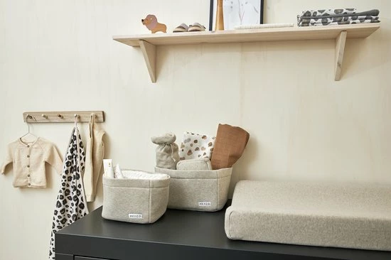 Meyco Knit Basic Commodemandje - Sand Melange - Small 6 Meyco Knit Basic Commodemandje - Sand Melange - Small - Afbeelding 6