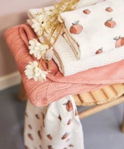 Jollein Baby Deken Ledikant 100x150cm Spring Knit - Rosewood/Coral Fleece -Zwitsal - Winkel 550x366 30
