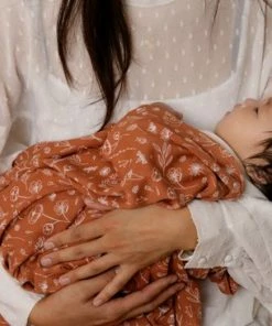 Little Dutch Swaddle Doeken 120 X 120 Wild Flowers Rust / Pure Rust -Zwitsal - Winkel 550x366 56