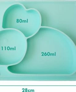 Luxema® - Placemat - Siliconen Placemat Met Bord En Lepel - Mintgroen - Antislip - Baby Placemat - Baby Bord - Baby Lepel - Kinderservies - Siliconen Kinderservies - Topcadeau -Zwitsal - Winkel 550x372 8