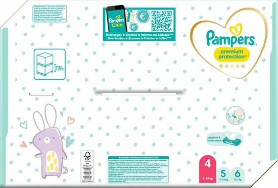 Pampers Premium Protection Luiers - Maat 4 - 80 Luiers 9 Pampers Premium Protection Luiers - Maat 4 - 80 Luiers - Afbeelding 9