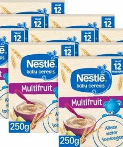 Nestlé Ontbijtpapje Multifruit - Babypap - Vanaf 12 Maanden - 9 Stuks - Totaal 45 Porties