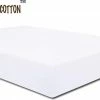 PURE HOME COTTON Hoeslaken 200x220 - Tot (35cm) - Boxspring En Waterbed - Katoen - Lange Levensduur - Wit