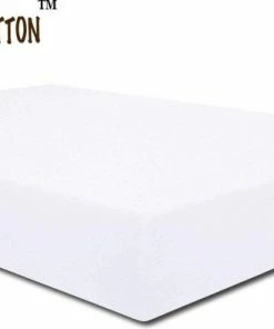 PURE HOME COTTON Hoeslaken 200x220 - Tot (35cm) - Boxspring En Waterbed - Katoen - Lange Levensduur - Wit