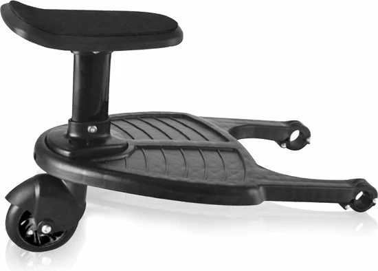 Merkloos Happyment Universeel Meerijdplankje - Met Zitting - Voor Kinderwagen - Buggyboard - Zwart 1 Merkloos Happyment Universeel Meerijdplankje - Met Zitting - Voor Kinderwagen - Buggyboard - Zwart