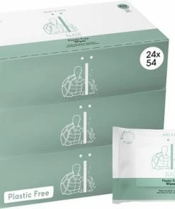 Na?f Na F Plasticvrije Billendoekjes - Voordeelverpakking - 24 X 54 Doekjes - Met Natuurlijke Ingredi Nten