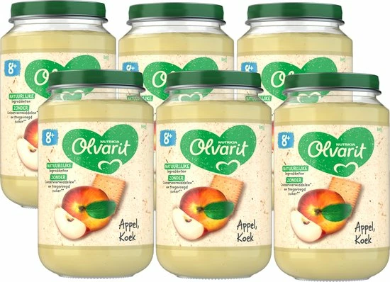 Olvarit Fruithapje 8+ Maanden - Appel Koek - 6 X 200g 11 Olvarit Fruithapje 8+ Maanden - Appel Koek - 6 X 200g - Afbeelding 11