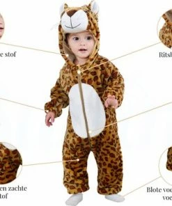 Budino Baby Romper Pyjama Onesie Luipaard Dier - Bruin - Maat 90 -Zwitsal - Winkel 550x405 6