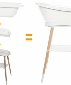 Bundel! Bad Sense Edition (Bad, Digitale Thermometer En Standaard) In De Kleur Wit Van Bébé-jou.