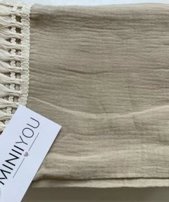 MINIIYOU Hydrofiele Doek XL Met Franjes - 120x120 Cm - Taupe -Zwitsal - Winkel 550x412 40
