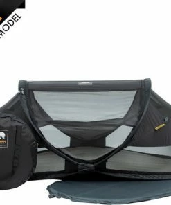 Deryan Baby Luxe Campingbedje Inclusief Zelfopblaasbare Matras - Zwart