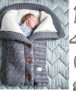 Levabe Baby Voetenzak - Baby Slaapzak - Kinderwagen - Kinderwagen - All Season - 70 CM - Grijs