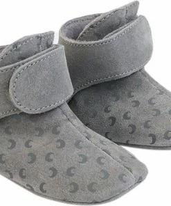 Lodger Eerste Schoentjes Baby - Walker Tribe - Grijs - 6-12M - Antislip - Soepel Leer - Klittenbandsluiting