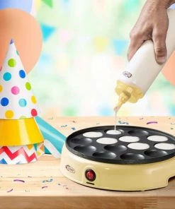 Bestron Doseerfles Voor 700 Ml, Met Schaalverdeling Voor Cr Pes, Poffertjes, Pannenkoeken, Wafels, Muffins Of Donutbeslag, Kleur: Wit/geel -Zwitsal - Winkel 550x440 4