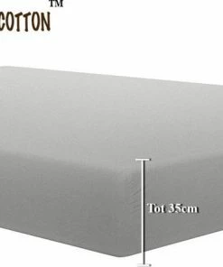 PURE HOME COTTON Hoeslaken 160x200 Katoen - Tot (30cm) - Jersey - Meer Kleuren - Strijkvrij - Lange Levensduur - Grijs -Zwitsal - Winkel 550x440 6