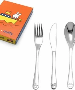 Zilverstad - Kindercouvert 4-delig Nijntje Voertuigen RVS